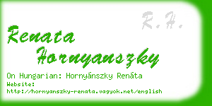 renata hornyanszky business card