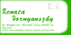 renata hornyanszky business card